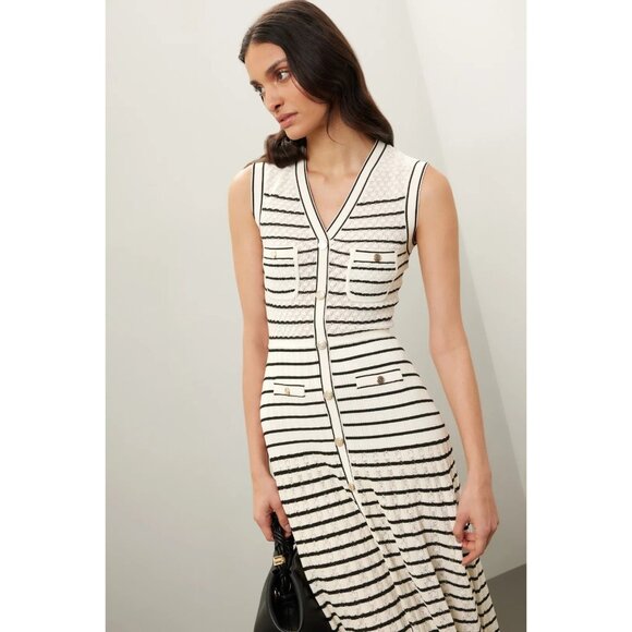 B-53. Sandro Molina Dress White FR 36 US 4 - Picture 1 of 5